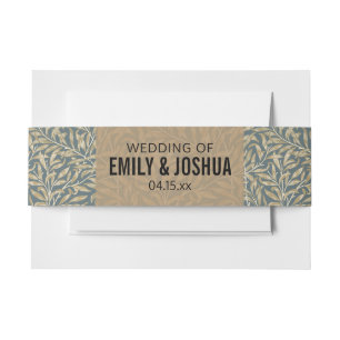 Vintage 1844 Victorian Wedding Illustration Invitation Belly Band