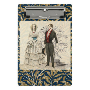 Vintage 1844 Victorian Wedding Illustration Mini Clipboard