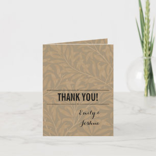 Vintage 1844 Victorian Wedding Illustration  Thank You Card
