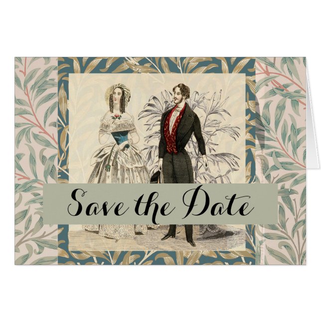 Vintage 1844 Victorian Wedding marriage Artwork (Front Horizontal)