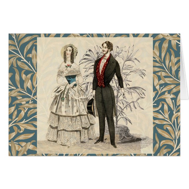 Vintage 1844 Victorian Wedding marriage Artwork (Front Horizontal)