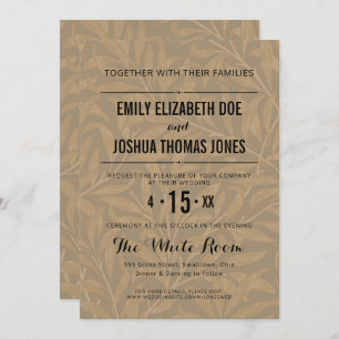 Vintage 1844 Victorian Wedding marriage Artwork Invitation