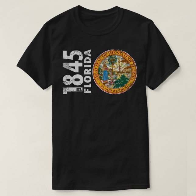 Vintage 1845 Florida State Flag T-Shirt (Design Front)