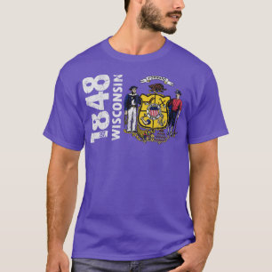 Vintage 1845 Wisconsin State Flag T-Shirt