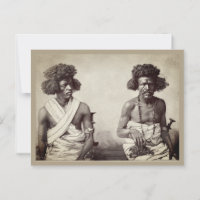 Vintage 1880's Black Men Hair Fashion Postcard
