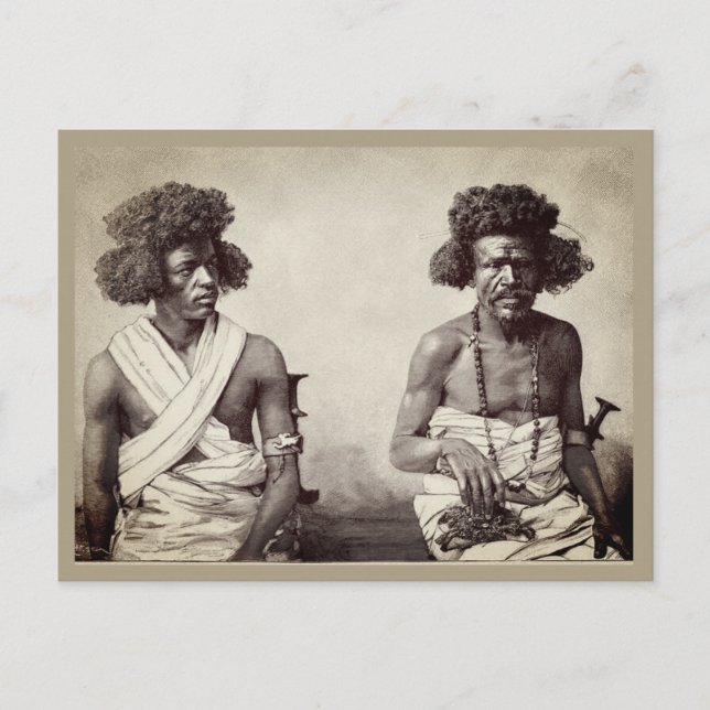 Vintage 1880's Black Men Hair Fashion Postcard (Front)