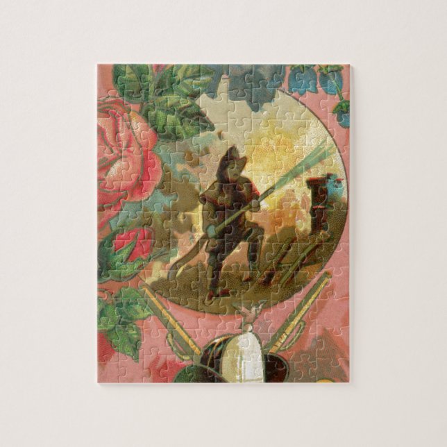 Vintage 1880's Fireman Firefighter Cover Jigsaw Puzzle (Vertical)