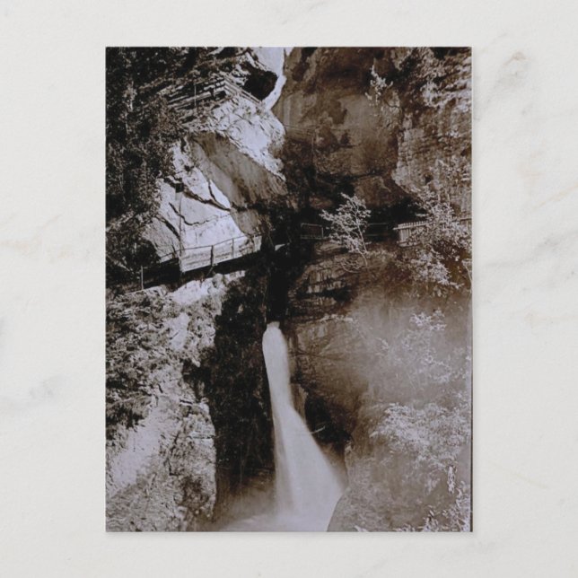 Vintage, 1890, Trummelbach Falls, Lauterbrunnen Postcard (Front)