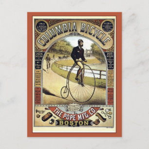 Vintage 1890s antique American bicycle advertising Postcard