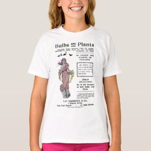 Vintage 1890's Woman Gardening Garden Plants AD    T-Shirt