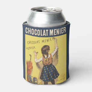 Vintage 1892 Chocolat Menier French Girl Art Can Cooler