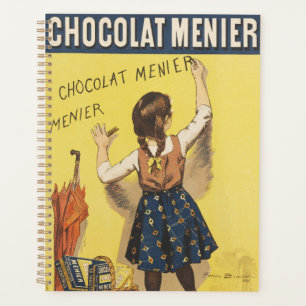 Vintage 1892 Chocolat Menier French Girl Art Planner