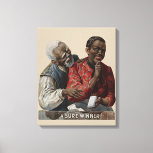 Vintage 1895 Cigar Ad African American Canvas Print