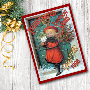 Vintage 1895 London News Christmas Card