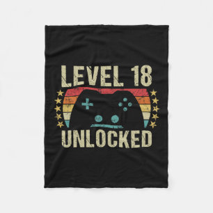 Vintage 18th Birthday Gift 18 Year Old Boy Girl Ga Fleece Blanket
