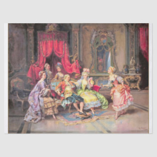 Vintage 18th Century Elegant party decoupage Tissue Paper