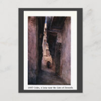 Vintage 1900 Cairo Egypt A Lane Near Zuweyla