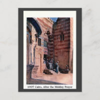 Vintage 1900 Cairo Egypt After the Midday Prayer