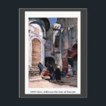 Vintage 1900 Cairo Egypt Sebil Near Zuweyla Postcard<br><div class="desc">A lane near the gate of Zuweyla Watercolor drawing from a 1907 travel guide, retouched and restored. Bab Zuweila is a mediaeval gate in Cairo, which is still standing in modern times. It was also known as Bawabbat al-Mitwali during the Ottoman period, and is sometimes spelled Bab Zuwayla. It is...</div>