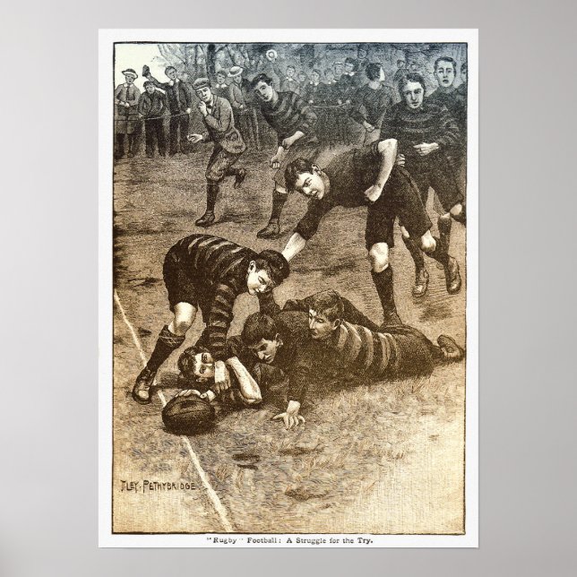 Vintage 1900 Rugby Print (Front)