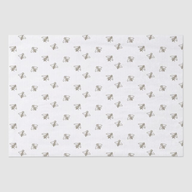 Vintage 1900s Flying French Honeybees Tissue Paper (Front)