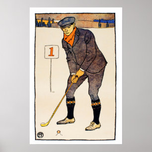 Vintage 1900's Golf Print