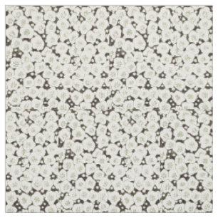 Vintage 1902 Japanese Floral: Black White Blossom Fabric