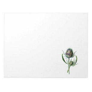 Vintage 1902 Scottish Thistle Antique Wild Flower Notepad