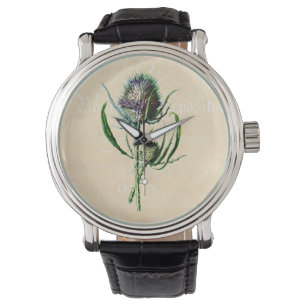 Vintage 1902 Scottish Thistle Antique Wildflower Watch