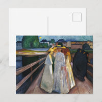 Vintage 1903 Munch Girls on Bridge Poster Print