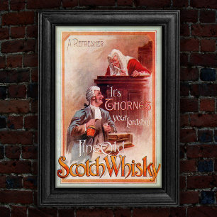 Vintage 1904 Scotch Whisky Advertisement  Poster