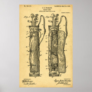 Vintage 1905 Caddie Bag Print