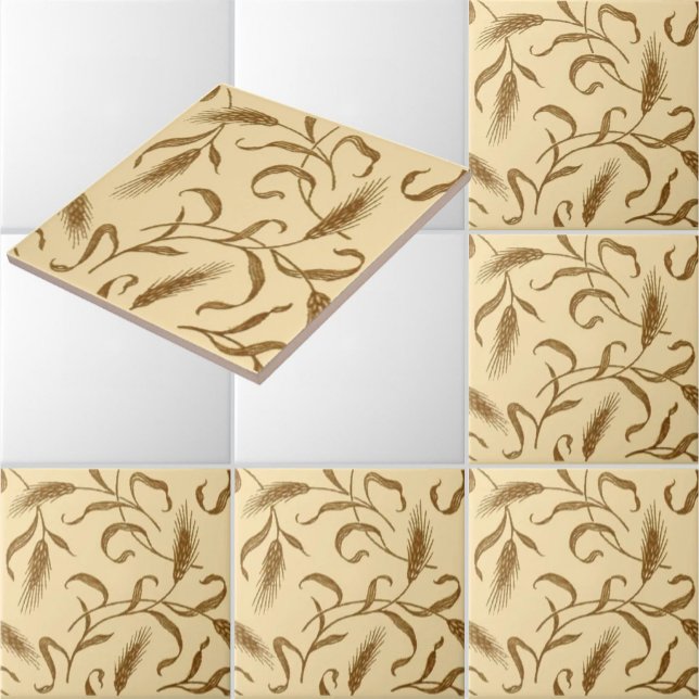 Vintage 1905 Wheat Pattern Ceramic Tile (Creator Uploaded)