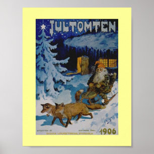 Vintage 1906 Swedish Christmas Poster