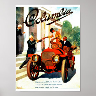 Vintage 1910s Columbia autos 12 x 16 inches Poster