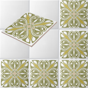 Vintage 1911 Art Nouveau Repro Customisable Colour Ceramic Tile