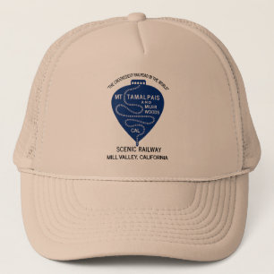 Vintage 1911 Crookedest Railroad Mt Tamalpais Trucker Hat