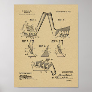 Vintage 1914 Golf Club Design Patent Art Print