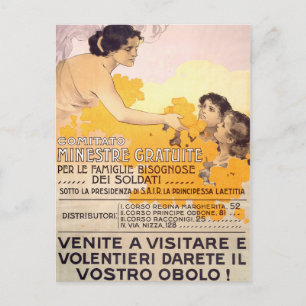 Vintage 1917 Italian Poster Postcard