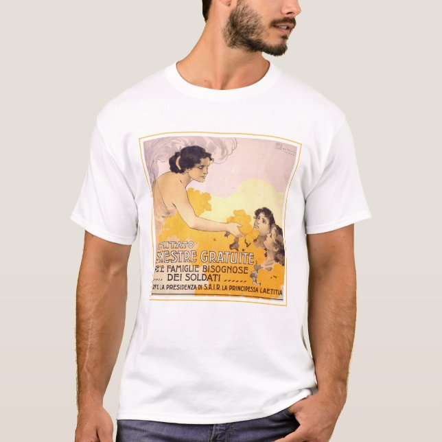 Vintage 1917 Italian Poster T-Shirt (Front)