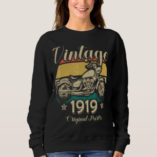 Vintage 1919 Original Parts Motorcycle Rider Sweatshirt