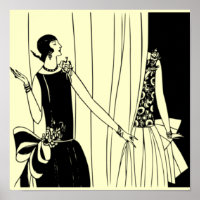 Vintage 1920 Flapper Deco Poster 2 - Customise!