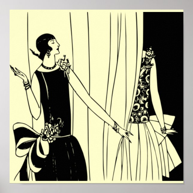 Vintage 1920 Flapper Deco Poster 2 - Customise! (Front)