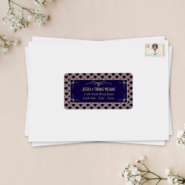 Vintage 1920's Art Deco Gatsby Wedding Collection Label (Creator Uploaded)