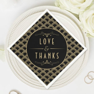 Vintage 1920's Art Deco Gatsby Wedding Collection Napkin