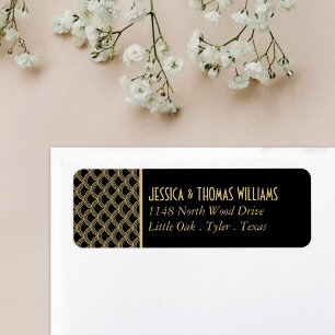 Vintage 1920's Art Deco Gatsby Wedding Collection Return Address Label