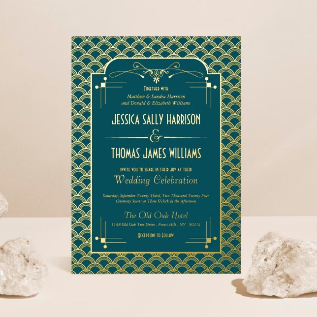 Vintage 1920's Art Deco Gatsby Wedding Real (Creator Uploaded)