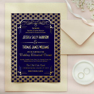 Vintage 1920's Art Deco Gatsby Wedding Rehearsal