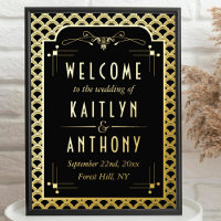 Vintage 1920's Art Deco Gatsby Wedding Welcome
