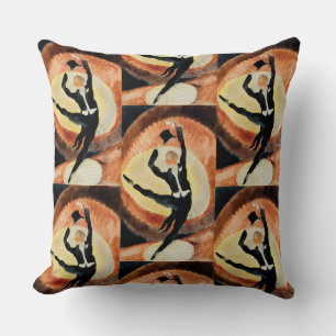 Vintage 1920s Art Deco Male Dancer Top Hat Cushion